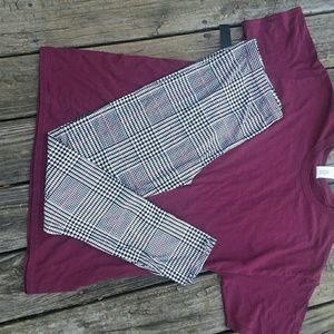 Hounds tooth leggings XL